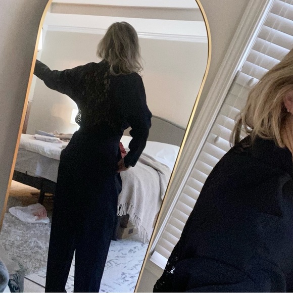 Vintage PG Collections Ginger Bort black lace back Jumpsuit - Picture 2 of 10